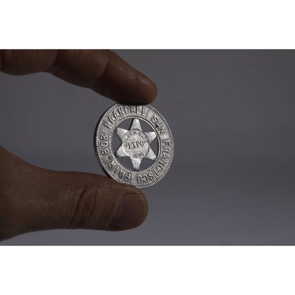 Vintage 1939 Golden Gate expo Good Luck token, lucky amulet Bob Raandall San - Picture 4 of 4